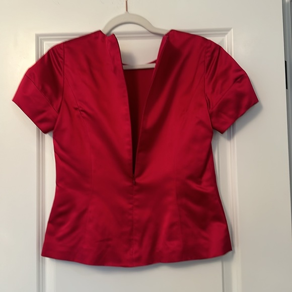 RALPH LAUREN red satin top - Picture 2 of 3